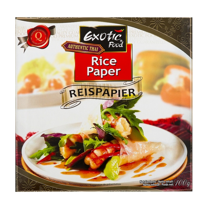 Fogli di riso per involtini primavera Ø 22cm - Exotic Food 100g.